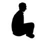 座る人 男性 座る人 男性 あぐら,座禅,横,リラックス,横向き,足を組む,男性,男,大人,座る人のシルエット素材