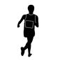 マラソン マラソン 運動,走る,走る人,男性,後ろ姿,レース中,大会,フルマラソン,ゼッケン,ランニングウェアのシルエット素材