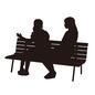 大学生 大学生 大学生,女子大生,人物,ベンチ,座る,女性,二人,話す,会話,休憩のシルエット素材