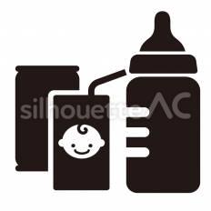 液体ミルク ミルク,液体,乳児のシルエット素材