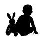 遊ぶ 遊ぶ ぬいぐるみ,一人遊び,ベビー,赤ちゃん,幼児,赤ん坊,人,人物,乳児,子供のシルエット素材