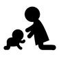ハイハイ ハイハイ,はいはい,育児,子育て,親子,子供,赤ちゃん,あかちゃん,baby,ベビーのシルエット素材