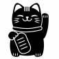 招き猫 招き猫 招き猫,置物,小判,正月,縁起物,かわいい,年賀状,行事,新年,元旦のシルエット素材