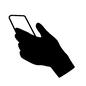 スマホを持つ左手 スマホを持つ左手 手,片手,持つ,掴む,握る,スマートフォン,スマホ,タブレット,携帯電話,モバイルのシルエット素材