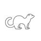 いたち いたち いたち,イタチ,野生動物,手書き風,ラフ,生き物,動物,アニマルのシルエット素材
