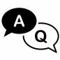 Q&Aのアイコン リッチメニュー,アイコン,line,文字,q&a,ヘルプ,質問,回答,吹き出し,対話のシルエット素材