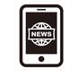 ニュース ニュース,英語,単語,スマホ,スマートフォン,携帯,携帯電話,ネットニュース,ネット配信,ニュース番組のシルエット素材