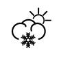 晴れ時々雪 晴れ時々雪 天気,天気予報,予報,天気マーク,晴れ時々雪,太陽,はれ,雲,くもり,曇りのシルエット素材
