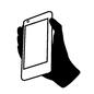 スマホを持つ右手 スマホを持つ右手 手,片手,持つ,掴む,握る,スマートフォン,スマホ,タブレット,携帯電話,モバイルのシルエット素材