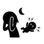 夜泣き 夜泣き 夜泣き,つらい,うるさい,泣く,夜,育児,子育て,親子,子供,赤ちゃんのシルエット素材