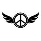 ピースマーク ピースマーク,平和記号,丸,円,羽,羽根,飛ぶ,羽ばたく,反戦運動,平和運動のシルエット素材