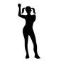 マッスル マッスル 人,人物,女性,全身,正面,ポーズ,ツインテール,トレーニング,鍛える,筋トレのシルエット素材