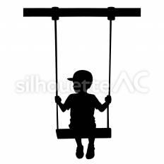 ブランコ ブランコ,座る,揺れるのシルエット素材