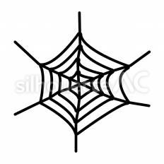 蜘蛛の巣 蜘蛛の巣,糸,放射状のシルエット素材