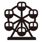 観覧車 観覧車 観覧車,遊具,乗り物,レジャー,レジャー施設,テーマパーク,遊園地,地図記号,地図,記号のシルエット素材