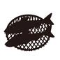 魚 ざる,ザル,横向き,2匹,サカナ,さかな,魚,フィッシュ,魚類,素材のシルエット素材