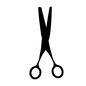 ハサミ ハサミ,はさみ,鋏,カット,文具,文房具,ヘアカット,散髪,美容院,美容室のシルエット素材