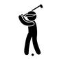 ゴルフ ゴルファー,人,人物,ゴルフボール,ピクトグラム,サンバイザー,振りかぶる,ショット,ゴルフクラブ,打つのシルエット素材