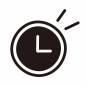 3時の黒い時計 3時の黒い時計 時計,時間,3時,15時,おやつ,タイマー,アラーム,予定,韓国風,ポップのシルエット素材