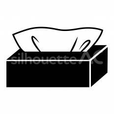 箱ティッシュ ティッシュ,箱,紙のシルエット素材