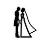 結婚式 結婚式 アイコン,2人,人物,人,全身,立ち姿,男女,新郎,新婦,結婚のシルエット素材