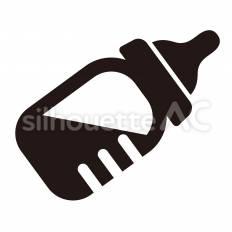 哺乳瓶 哺乳瓶,乳児,飲料のシルエット素材