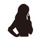 悩む女性 悩む女性 悩む,考える,先生,学生,教師,教員,生徒,人物,人,女性のシルエット素材