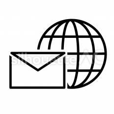 メール メール,封筒,ネットワークのシルエット素材