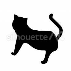 猫 猫,立つ,歩くのシルエット素材