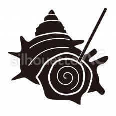 サザエ サザエ,殻付き,海産物のシルエット素材