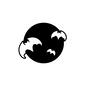 ハロウィン ハロウィン モンスター,満月,月,月夜,こうもり,コウモリ,蝙蝠,鳥,ハロウィーン,ハロウィンのシルエット素材