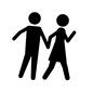 手を引く 手を引く カップル,恋人,仲良し,夫婦,人物,人,男女,男,女,手を引くのシルエット素材
