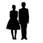 ウエディング ウエディング 結婚式,挙式,挨拶,人物,人,全身,出席,列席,招待客,有人のシルエット素材