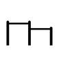 てつぼう 鉄棒,遊具,大型遊具,2種類,高さ,運動設備,園庭,幼稚園のシルエット素材