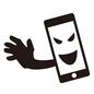 スマホトラブル スマホトラブル スマホトラブル,スマホ,トラブル,危ない,危険,個人情報流出,スマートフォン,携帯電話,故障,モバイルのシルエット素材