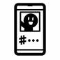 自撮りをSNSに投稿する人 自撮り,スマホ,写真,記録,発信,sns,撮影,投稿,共有,人物のシルエット素材