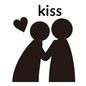 恋人 恋人 キス,英語,アルファベット,ハート,チュー,チュッ,カップル,ピクトグラム,人物,人のシルエット素材