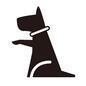 犬 犬 お手,おかわり,横向き,芸,座る,首輪,犬,いぬ,イヌ,ペットのシルエット素材