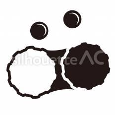 コンタクト コンタクト,レンズ,補助のシルエット素材