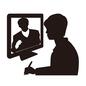 オンライン授業 オンライン授業 オンライン授業,勉強,授業,オンライン,先生,生徒,パソコン,人物,新しい生活様式,withコロナのシルエット素材