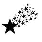 流れ星 星,スター,五芒星,五角星,ペンタグラム,マーク,いっぱい,流れ星,シューティングスターのシルエット素材