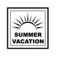 サマーバケーション サマーバケーション,夏休み,英語,太陽,四角形,サマー,夏,エンブレム,ロゴ,アイテムのシルエット素材