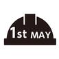 5月1日 5月1日 5月1日,MAY,1日,ヘルメット,防具,被り物,労働者,線,簡単,労働者の日のシルエット素材