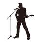 バンド バンド バンド,ギタリスト,ミュージシャン,歌手,ヴォーカル,演奏,マイク,マイクスタンド,歌う,弾くのシルエット素材
