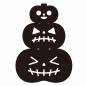 三段の黒いジャックオーランタン ジャックオーランタン,三段,ハロウィン,イベント,秋,10月,10月31日,季節,パーティー,祭りのシルエット素材