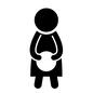 妊婦 正面,全身,人物,人,ピクトグラム,女性,女の人,女,妊婦,妊娠中のシルエット素材