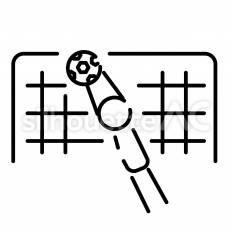 サッカー部　キーパー ピクトグラム,ピクトサイン,アイコンのシルエット素材