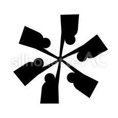 円陣 3密,ビジネス,ピクトグラムのシルエット素材