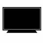 テレビ テレビ,画面,ディスプレイ,台座,長方形,表示,家電,黒枠,視聴,広告のシルエット素材