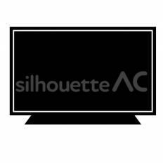 テレビ テレビ,画面,ディスプレイのシルエット素材